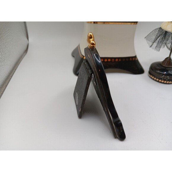 3 Piece Retired Mudpie Pitcher/Vase Trinket Box, Picture Frame Mud Pie Decor - Picture 3 of 15